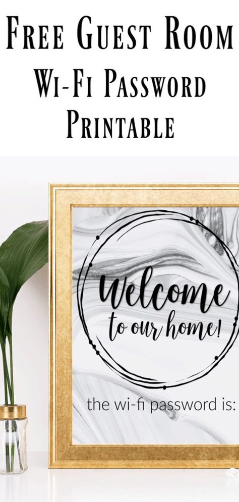 Grab your own wi-fi password printable to add to your guest room decor. Welcome your guests in style! Just write in your wi-fi password on the printable and put it in a frame! | refashionablylate.com #guestroom #guestroomwifipassword #guestroomdecor #guestroomwifisign #guestroomwifi #guestroomwifiprintable #guestroomwifiprintablefree #guestroomwifisignprintable Guest Room Wifi Sign, Guest Room Baskets, Wifi Password Printable, Password Printable, Room Checklist, Diy Paint Projects, Blogger Home, Wifi Sign, Guest Room Office