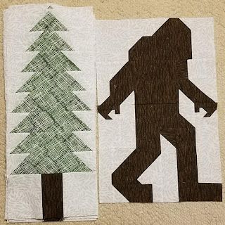 Yeti Quilt Pattern, Sasquatch Quilt Pattern, Bigfoot Quilt Pattern, Bigfoot Quilt Free Pattern, Sasquatch Quilt, Bigfoot Quilt, Guy Quilts, Quilt Animals, Cat Quilt Patterns