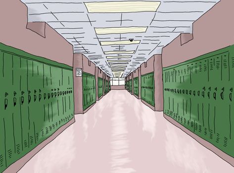 A Cell Is Like A High School: Analogy example School Hallway Drawing, Cell Wall Drawing, School Hallway Anime, High School Hallway Aesthetic, Highschool Hallway, Analogy Examples, Hallway Drawing, High School Corridor, Cell Analogy