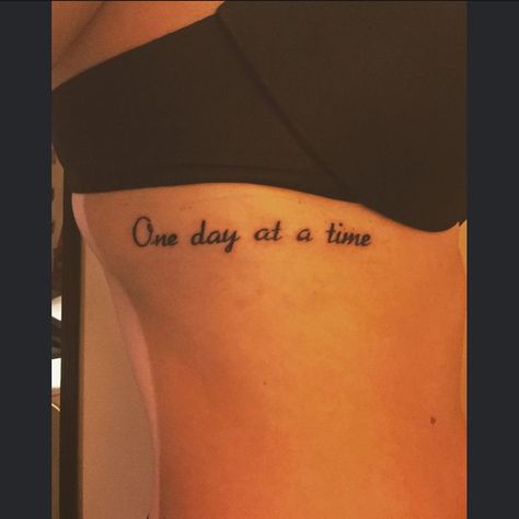 One day at a time tattoo. - MELTBLOGS One Day At A Time Tattoo Ideas, Better Days Tattoo, One Day At A Time Tattoo, Time Tattoo Ideas, Ankh Tattoo, Red Bird Tattoos, Beautiful Tattoos For Women, Warrior Tattoos, Dope Tattoos For Women