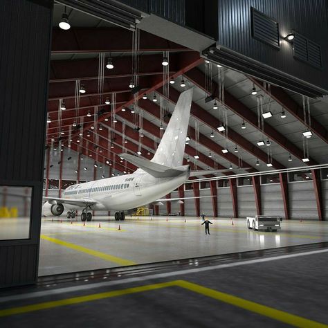 Aircraft Hangar Design, Aircraft Hanger, Airplane Hanger, Hangar Design, Private Jet Plane, Aircraft Hangar, Airplane Hangar, Mecha Design, Swiss Air