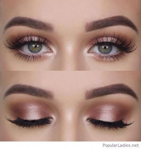 Natural Green Eyes, Natural Makeup For Blondes, Amazing Wedding Makeup, Beautiful Wedding Makeup, Natural Summer Makeup, Wedding Hairstyles And Makeup, Smoky Eyeshadow, Wedding Eye Makeup, Best Wedding Makeup