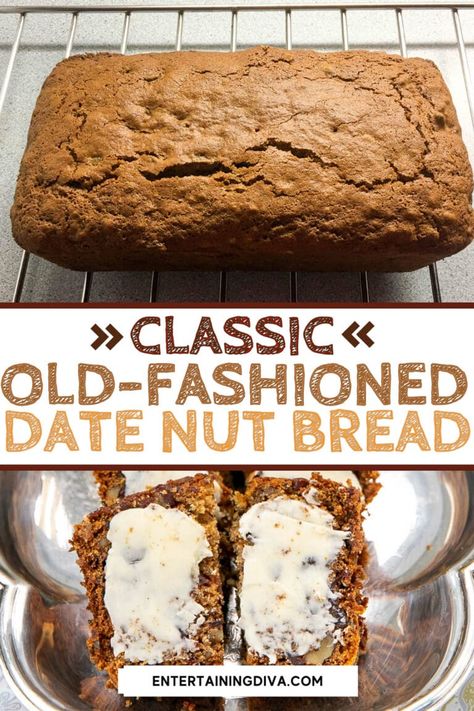 Orange Date Nut Bread, Date Nut Bread Recipe Moist, Date Bread Recipes, Date Nut Bread Recipe, Date Bread, Carrot Desserts, Date Nut Bread, Nut Bread Recipe, Best Brunch Recipes