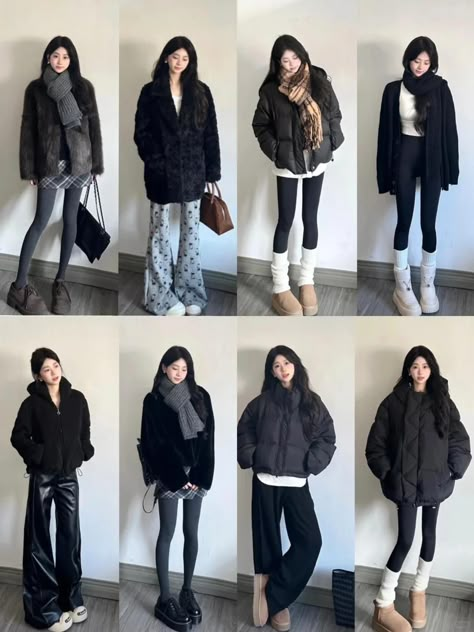 Japan Snow Outfit, Winter Outfits Douyin, Winter Outfits For Japan, Japan Winter Style, Inverted Triangle Winter Outfits, Japan Fits Winter, Japanese Outfits Winter, Japanese Winter Outfits Women, Hongkong Winter Outfit