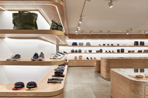 Incu store by Akin Creative, Melbourne – Australia » Retail Design Blog Shoe Store Design, Retail Store Interior Design, Retail Interior Design, Aesthetic Clothing Stores, Retail Store Interior, Retail Inspiration, Retail Store Design, Retail Design Blog, Retail Interior