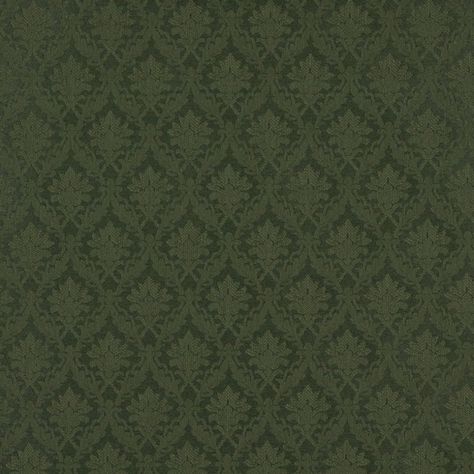 Upholstery Fabric By The Yard | Discounted Designer Fabrics Green Damask Wallpaper, Damask Upholstery Fabric, Dark Green Fabric, Monochromatic Room, Texture Carpet, Kovi Fabrics, Designer Upholstery Fabric, Free Vintage Printables, Damask Wallpaper