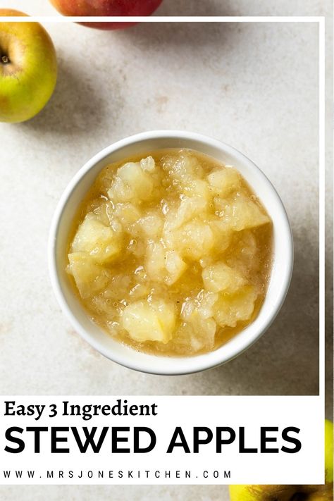 Cooking Apple Recipes Uk, Stewed Apples Recipes, Stew Apples, How To Stew Apples, Stewed Apples Recipe, How To Make Custard, Stewed Apples, Leftover Apples, Apple Recipes Healthy