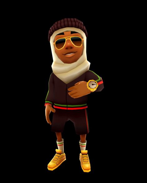 Subway Surfers Characters, Subway Surfer, Jester Outfit, Subway Surf, Knight Outfit, Rasta Clothes, Surf Tattoo, Safari Outfits, Anime Inspiration