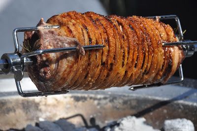 Fire and Food: Spit Roasted Pork Belly Kamado Joe Recipes, Grilled Pork Tenderloin Recipes, Bbq Spit, Roasted Pork Belly, Pork Crackling, Bbq Rotisserie, Rolled Roast, Parents In Law, Spit Roast