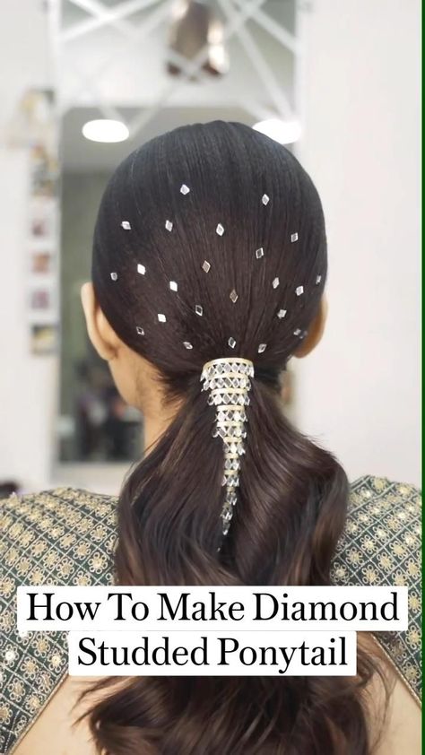 How To Make Diamond Studded Ponytail in 2022 | Hair styles, Hair style vedio, Hair tutorials for medium hair Indian Ponytail, Rings Hairstyle, Cute Long Hairstyles, Hair Style On Saree, Hair Style Vedio, Bridal Hair Buns, Indian Wedding Hairstyles, Hair Braid Videos, Hair Tips Video