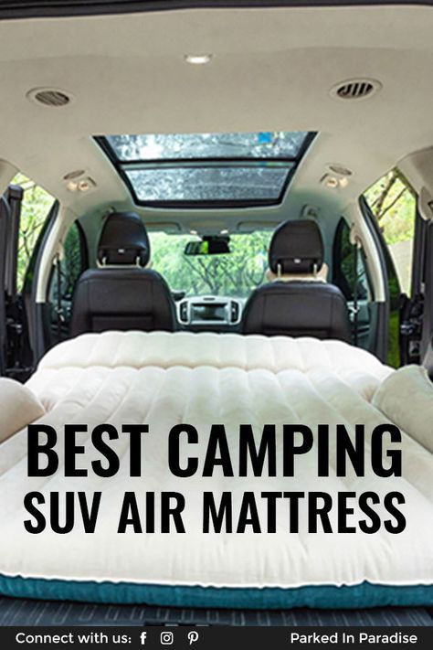 Car Camping Bed Ideas, Camping In Your Car, Suv Tent Camping, Small Suv Camping, Suv Bed, Car Camping Tent, Car Camping With Kids, Camping In Suv, Suburban Camping