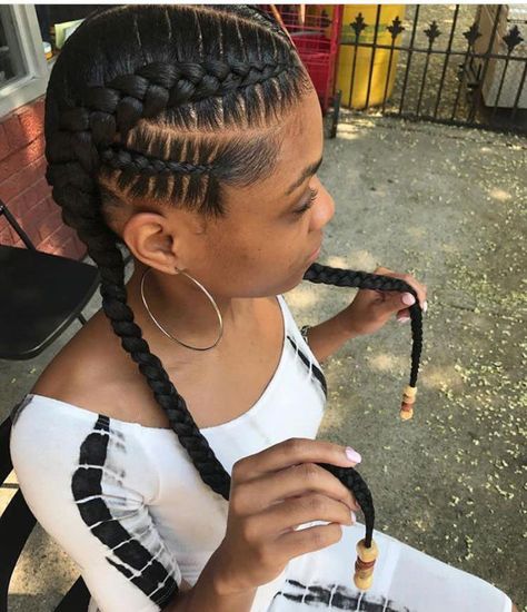 Goddess Braid Ponytail, Goddess Braids Hairstyles, Braided Ponytail Hairstyles, Pelo Afro, Braids With Beads, Penteado Cabelo Curto, Cornrow Hairstyles, Goddess Braids, Braided Ponytail