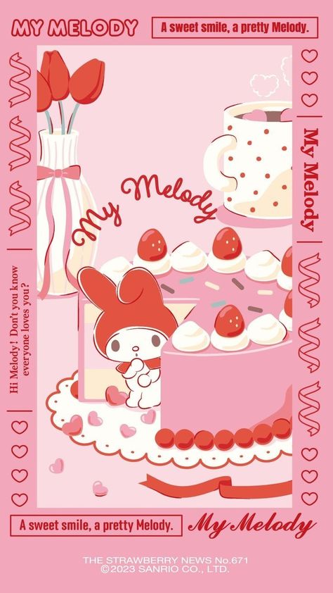 My Melody Poster, My Melody Background, My Melody Wallpapers, My Melody Theme, Melody Poster, My Melody Aesthetic, Melody Wallpaper, Cute Lockscreens, Walpaper Hello Kitty