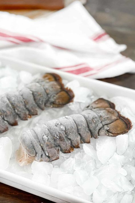 Did you get a great deal on frozen lobster tails and don't know what to do? I've got the answers you need to cook frozen lobster tails. #lobster #lobstertails #cookingfromfrozen #frozenlobster #seafood via @cookthestory Frozen Lobster Tail Recipe How To Cook, How To Cook Frozen Lobster Tails, Cooking Lobster Tails From Frozen, Frozen Lobster Tail Recipe, How To Cook Lobster Tails, How Do You Cook Lobster Tail, Cook Frozen Lobster Tail, Lobster Tail Oven, Steam Lobster Tail How To Cook