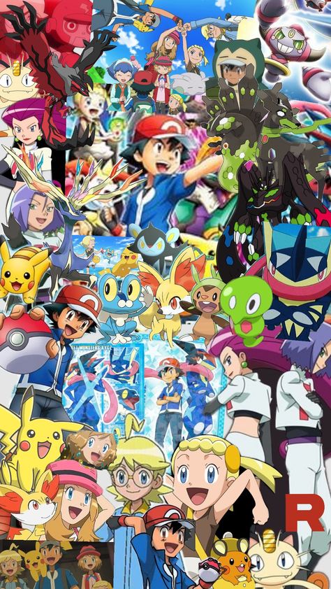 #pokemon #wallpaper #teamrocket #kalos #collage #gen6pokemon #pokemonxyz #xyz #xy Pokemon Xyz Wallpaper, Gen 6 Pokemon, Pokemon Xyz, Pokemon Kalos, Personal Logo Design, Pikachu Wallpaper, Pokemon Wallpaper, Team Rocket, Personal Logo