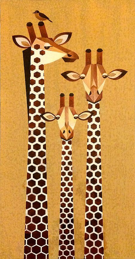 Scott Partridge, Mt Kilimanjaro, Giraffe Family, Giraffe Painting, Afrique Art, Afrikaanse Kunst, Giraffe Art, Soyut Sanat Tabloları, Mt Fuji