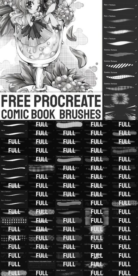 Comic Book Procreate Brush Set Illustrator brushes #illustratorbrushes brushes #brushes brush #brush free brushes #freebrushes freebrush #freebrush #procreate 2.57 Procreate Tricks, Procreate Comic, Action Lines, Inking Techniques, How To Drow, Free Procreate Brushes, Brush Effect, Water Texture, Art Learning