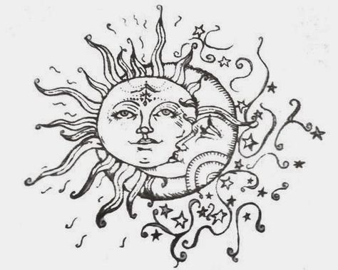 Sun And Moon Drawing Tumblr Sketch Coloring Page Sun And Moon Drawings, The Sun And Moon, Cheap Wall Stickers, Moon Drawing, Sun Moon Stars, Wall Stickers Bedroom, Bohemian Art, 문신 디자인, British Library