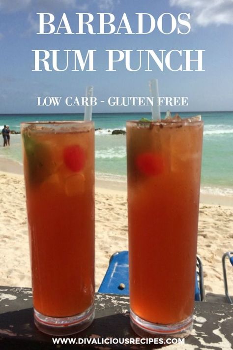 This is my version of a sugar free Barbados rum punch. Barbados Rum Punch Recipe, Drinks With Rum, Caribbean Punch, Caribbean Rum Punch, Bajan Recipe, Deli Style Sandwiches, Barbados Food, Healthy Fast Food Options, Rum Punch Recipes