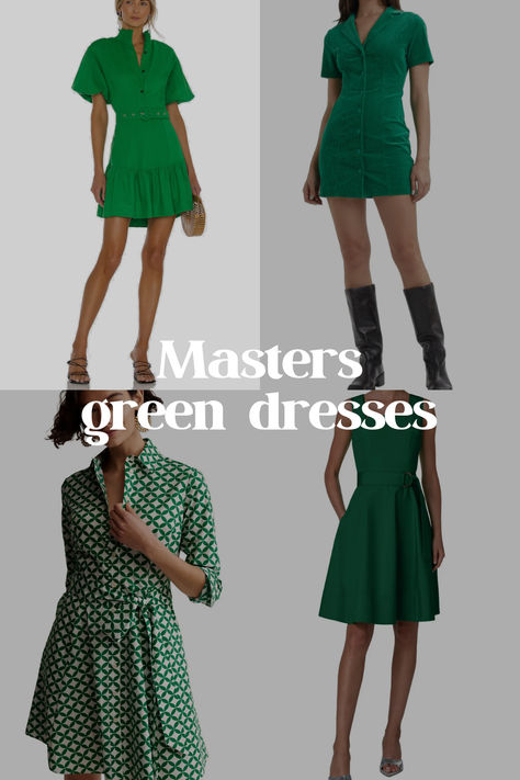 What to Wear to the Masters | Spring Dresses | Green Dresses | Green Outfits Masters Outfit Women, Masters Outfit, Golf Tournament Outfit, Golfing Outfits, Masters Tournament, Green Outfits, Dresses Green, Green Dresses, Golf Tournament