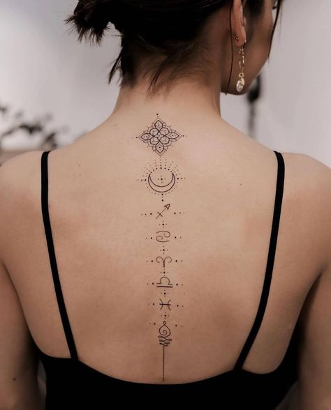 @tatto.ask added a photo to their Instagram account: “#tattoask #tinytattoo #tattooidea  #tattoo #minitattoo #girlswithtats  #tattoolovers  #instatattoo…” Libra Tattoos, Astrology Tattoo, Horoscope Tattoos, Libra Tattoo, Handpoke Tattoo, Spine Tattoos For Women, Zodiac Tattoos, Spine Tattoo, Back Tattoo Women