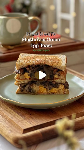 Anie Haziani on Instagram: "Simple, yet satisfying.

Mushroom Onion Egg Toast 

• olive oil 
• butter
• onion 
• mushroom 
• bread 
• seasoning, blackpepper 
• cheese 
• chili sauce 

#sandwich #toast #mushroomoniontoast #foodie #aniehazianivideography #aniehazianicooking #roomcircletwd #fypシ゚" Bread Seasoning, Mushroom Bread, Sandwich Toast, Olive Oil Butter, Egg Toast, Chili Sauce, Easy Recipes, Olive Oil, Chili