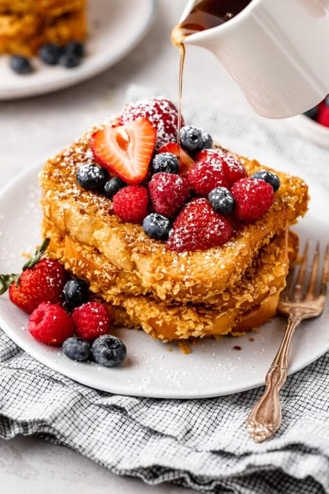 Crunchy French Toast - Two Peas & Their Pod Crunchy French Toast, Best Fluffy Pancakes, Sweet Corn Bread, Crispy French Toast, Breakfast Pizzas, Fluffy French Toast, Awesome French Toast Recipe, Brunch Quiche, Breakfast Quesadillas