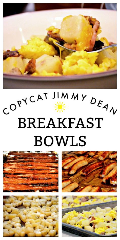 Homemade Breakfast Bowls - Jimmy Dean Copycat Recipe - #breakfast #freezercooking #oamc #mealprep #copycatrecipe #copycat Premade Breakfast, Diy Sandwich, Breakfast Bowls Recipe, Diy Breakfast, Sandwich Bar, Hot Breakfast, Frozen Breakfast, Breakfast Prep, Jimmy Dean