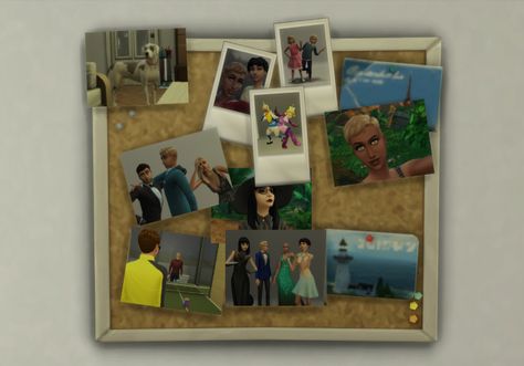 Mod The Sims - Photos Overhaul (Get Rid of Frame, Pin to Corkboard & Polaroid Look) 4 Picture Frame, Sims 4 Studio, Sims 4 Clutter, Sims 4 Expansions, Polaroid Frame, Sims 4 Gameplay, Sims4 Clothes, Sims 4 Cc Packs, Sims 4 Cc Furniture