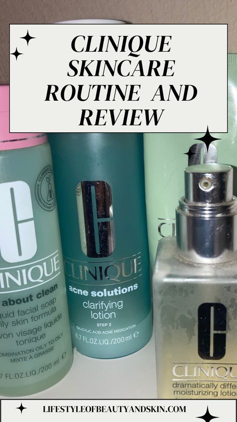 Clinique Skincare Routine, Oily Skin Skincare Routine, Skincare Routine For Acne, Acne Positivity, For Oily Skin Skincare, Oily Skin Skincare, Clinique Acne Solutions, Skincare Routine For Oily Skin, Eyeshadow Swatches