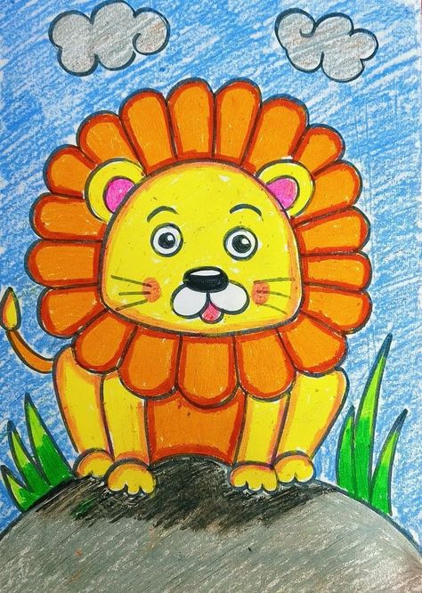 Navratri Decoration, Cartoon Drawing For Kids, Basic Drawing For Kids, Drawing Pictures For Kids, Zebra Drawing, Easy Scenery Drawing, Art Thomas, Easy Art For Kids