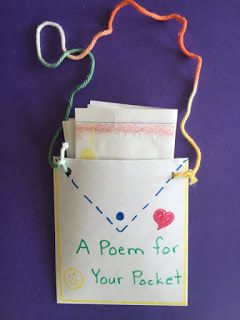 KEEP A POEM IN YOUR POCKET - Dr. Jean & Friends Blog Community Crafts, Poetry Crafts, April Themes, Poetry Books For Kids, Kindergarten Poems, National Poetry Day, Prek Literacy, Poetry Day, Poetry For Kids