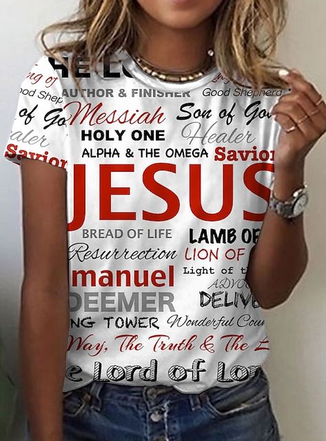 Jesus Prints, Casual Weekend, Plus Size Shorts, Basic Tops, Fashion Tees, Casual T Shirts, Shirt Online, Printed Shorts, Casual Tops