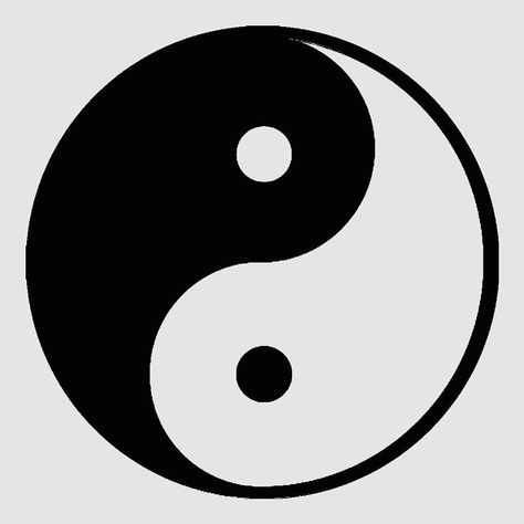 This symbol is known as yin yang, or balance, in the Taoist religion. All things are thought to carry yin and embrace yang, which achieves balance. Ying And Yang, Yin And Yang Symbol, Aesthetic Yin Yang Tattoo, Yin And Yang Balance, Trippy Yin Yang, Yin Yang Variations, Ying Yang Tattoo, Yin Yang Tattoos, Gfx Design