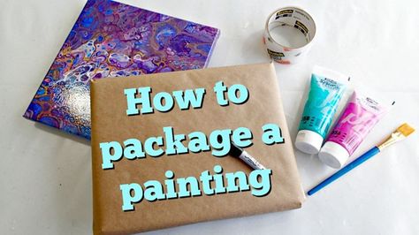 Need to mail a painting This video shows you how to safely package and protect your painting or canvas to send it through the mail. Painting Hacks, Art Advice, Fluid Acrylic Painting, Selling Art Online, Pouring Painting, Fluid Painting, Pouring Art, Fluid Acrylics, Fashion Diy