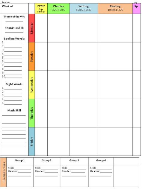 1st Grade Lesson Plan Template, 3rd Grade Lesson Plan Template, Lesson Plan Layout, Lesson Plan Template Free Elementary, First Grade Weekly Lesson Plan, Organize Lesson Plan Materials, Teacher Lesson Plans Template, Weekly Lesson Plan, Curriculum Map