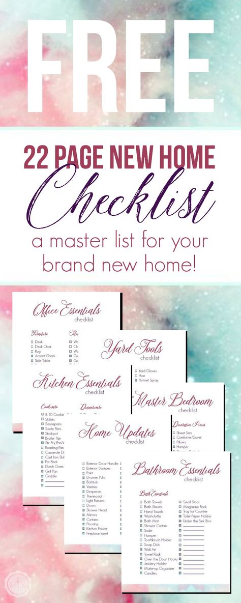 Bathroom Essentials Checklist, Bedroom Checklist, New Home Checklist, Tie The Knot Wedding, Registry Checklist, Home Binder, Planning Checklist, Wedding Planning Checklist, House Blueprints