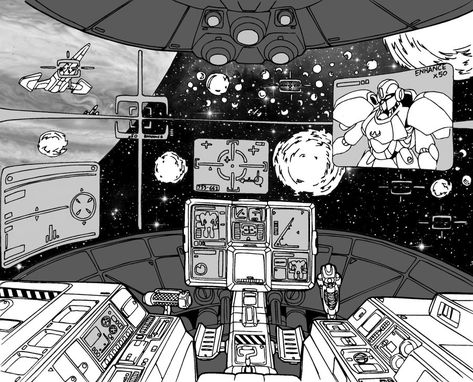 Mecha Cockpit Design, Cockpit Drawing, Spaceship Interior Cockpit, Mecha Cockpit, Spaceship Drawing, Scifi Environment, Interior Concept Art, Spaceship Interior, Anime Drawing Books