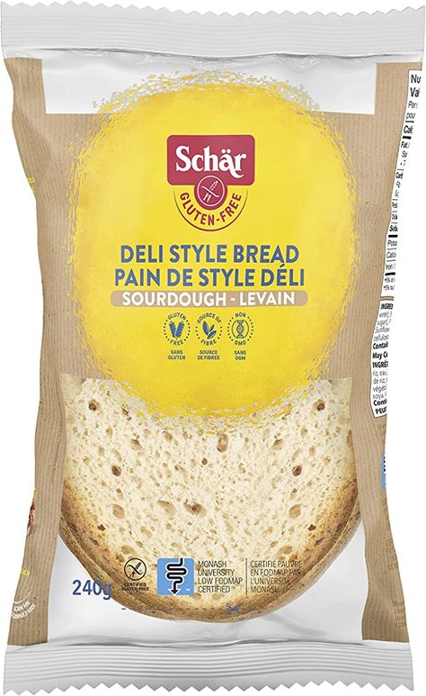 Schar Deli Style Sourdough Schar Gluten Free, Gluten Free Sourdough Bread, Fiber Bread, Gluten Free Sandwiches, Pain Sans Gluten, Sorghum Flour, Gluten Free Sourdough, Deli Sandwiches, Seed Bread