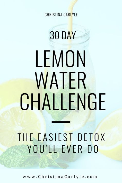 Lemon Water Challenge, Water Challenge, Lemon Diet, Lemon Detox, Homemade Detox, Detox Challenge, Natural Detox Drinks, Easy Detox, Detox Drinks Recipes