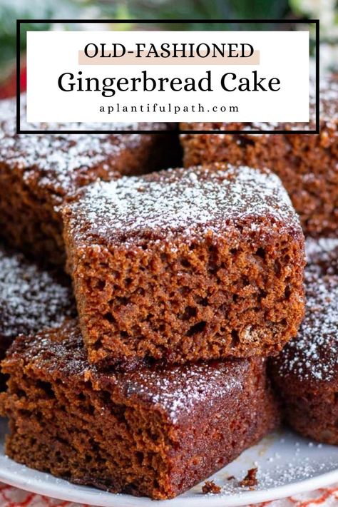 Old Fashioned Gingerbread Cake, 2023 Desserts, Vegan Cake Frosting, Old Fashioned Gingerbread, Gingerbread Spice, Vegan Birthday Cake, Oil Free Vegan Recipes, Vegan Gingerbread, Plant Based Desserts