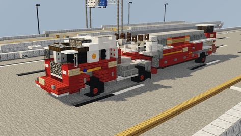 Minecraft Fire Truck, Minecraft Cars, Minecraft Vehicles, Minecraft Skyscraper, Minecraft Car, Build In Minecraft, Minecraft Things, Minecraft City, Minecraft Inspiration