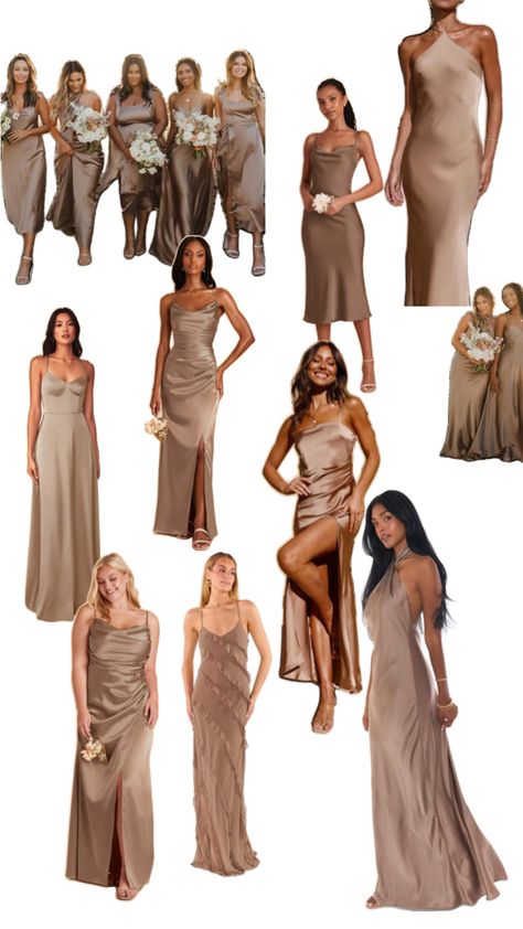 Colour Scheme Wedding, Taupe Wedding, Formal Wedding Attire, Bridesmaids Dress Inspiration, 2025 Wedding, Brown Wedding, Future Wedding Plans, Wedding Vision, My Wedding Day