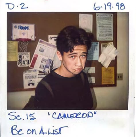 Joseph Gordon Levitt Young, Polaroid Original, 10 Things I Hate About You, Joseph Gordon, 500 Days Of Summer, Instant Photo, Joseph Gordon Levitt, Polaroid Photo, I Love Cinema