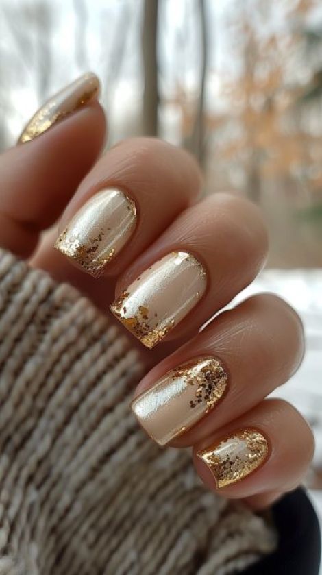 Gold Gel Nails, Bridesmaids Nails, Gold Nail Designs, Gold Glitter Nails, Gold Nail, Smink Inspiration, Her Nails, Bride Nails, Bridal Nails