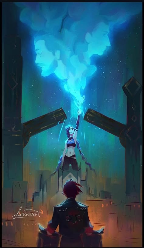 Arcane Fan Art, Ekko League Of Legends, Jinx And Vi, Arcane Wallpaper, League Of Legends Poster, Arcane Art, Arcane Fanart, Arcane Vi, League Of Legends Arcane