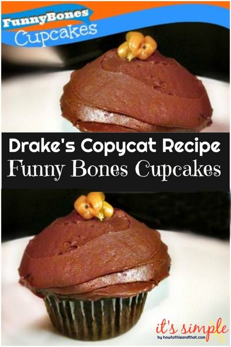 Our semi-homemade funny bones cupcake recipe is a decadent Drakes Funny Bones Copycat recipe. Unlike other Drakes Funny Bones Recipes, this one is a cupcake! #drakescopycat #cupcakerecipes #chocolatecupcakes #semihomemaderecipes Drake Cake, Disney Dishes, Diet Cookies, Keto Cookie Recipes, Funny Bones, Semi Homemade, Keto Friendly Desserts, Low Carb Cookies, Cupcake Recipe