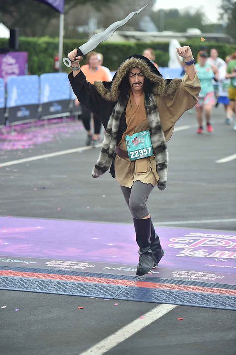 Shan Yu Running Costume Action Shot - Mulan Villain Running Costume - Princess Half Marathon Weekend 2019 - Princess 10K 2019- RunDisney Costumes - Disney Costume Shan Yu Costume, Mulan Running Costume, Forrest Gump Running Costume, Rundisney Costumes, Cinderella Running Costume, Star Wars Running Costume, 5k Costume, Princess Running Costume, Disney Dapper Day