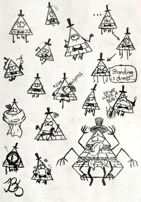 Bill Tattoo Gravity Falls, Bill Cipher Tattoo Ideas, Bill Cypher Tattoo Design, Bill Cipher Doodle, Bill Cipher Fan Art, Bill Cipher Sketch, Bill Cypher Drawings, Bill Cypher Tattoo Ideas, Gravity Falls Drawings Pencil