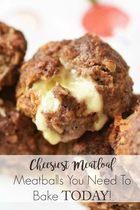 Jumbo cheese stuffed meatballs are exactly what you need for dinner today! These mini meatloaf "meatballs" are jam-packed with flavors you need in your life. Learn how to cheese stuff your meatballs for even more flavor and flair! #Blenditarian #meatballs #meatloaf #CLVR #AD Stuffed Meatloaf Recipes, Meatloaf Balls, Meatloaf Meatballs, Cheesy Meatloaf, Cheese Stuffed Meatloaf, Stuffed Meatloaf, Hamburger Dishes, Cheese Stuffed Meatballs, Mini Croissants